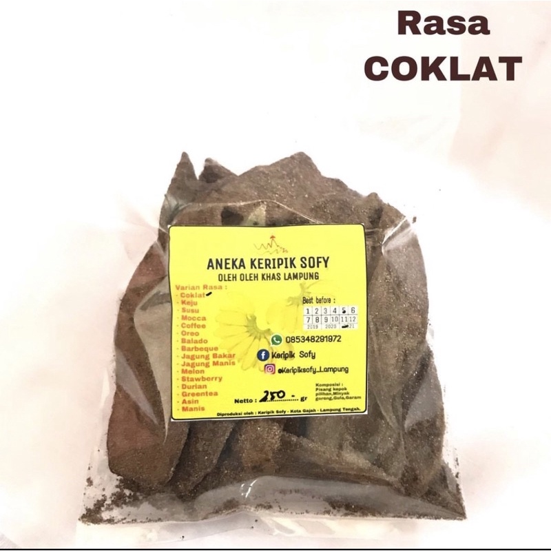 

keripik pisang rasa COKLAT 250gr