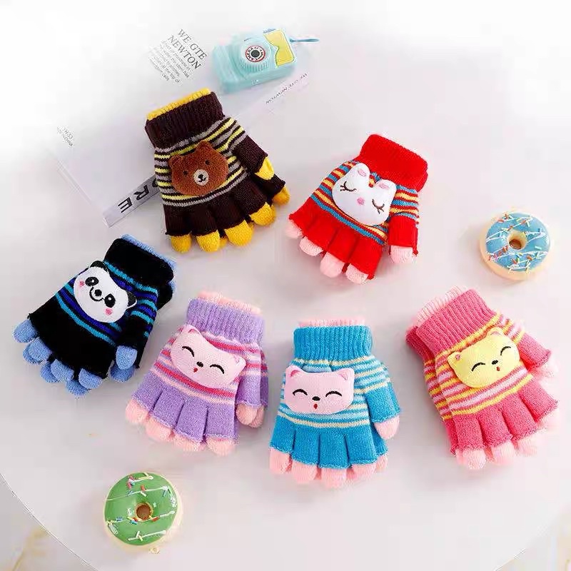 Sarung tangan anak winter gloves kids knit rajut import musim dingin hangat children glove