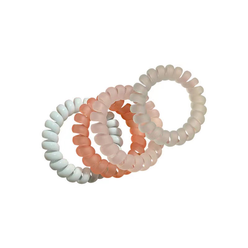 Monica Karet gelang  fashion strip spiral warna cerah gemuk longgar cincin rambut kabel