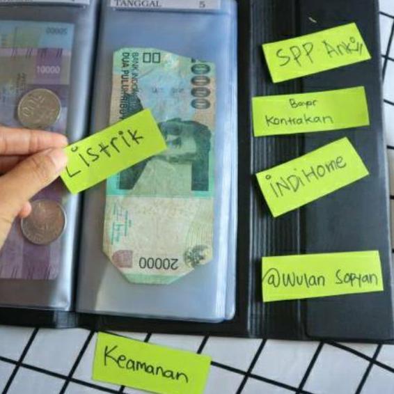 

U7Y✢ Binder Keuangan Ziplock Budgeting Tabungan Uang Planner Organizer Keuangan Nabung A03 Terkini