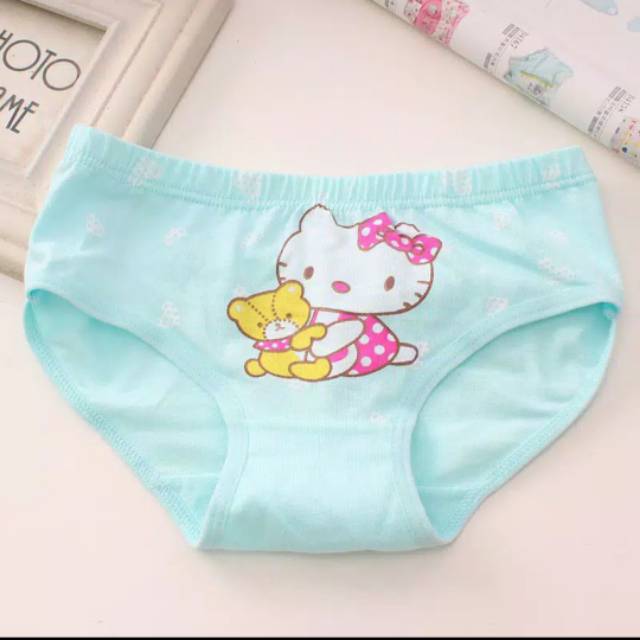 3pcs Celana Dalam Anak Perempuan Motif Undrewear Bahan Katun