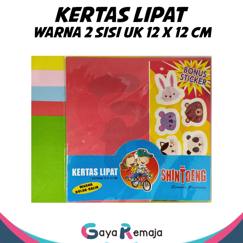 

Kertas Lipat | Kertas Origami | Kertas Lipat HVS | Kertas Lipat 2 Sisi Warna (SHINTOENG) ukuran 12, 14, 16 cm | kertas warna warni | note warna warni