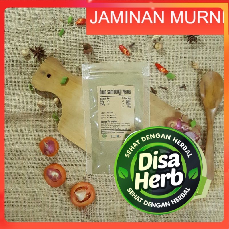 

DAUN SAMBUNG NYAWA BUBUK 100 GRAM - Gynura Procumbens - MURNI - JSR - REMPAH - PREMIUM QUALITY