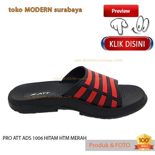 PRO ATT ADS 1006 HITAM HTM MERAH sandal pria selop karet murah