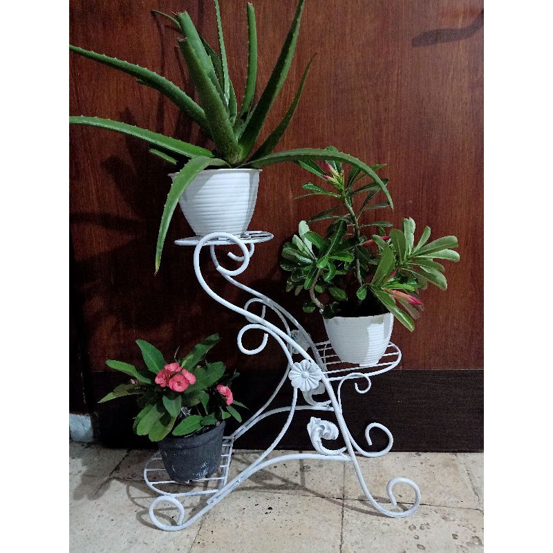 Rak Pot Bunga Besi Kuat Rak Bunga Terbaru Ulir Motif Rak Kembang Rumah Minimalis Design Rak Pot Shopee Indonesia