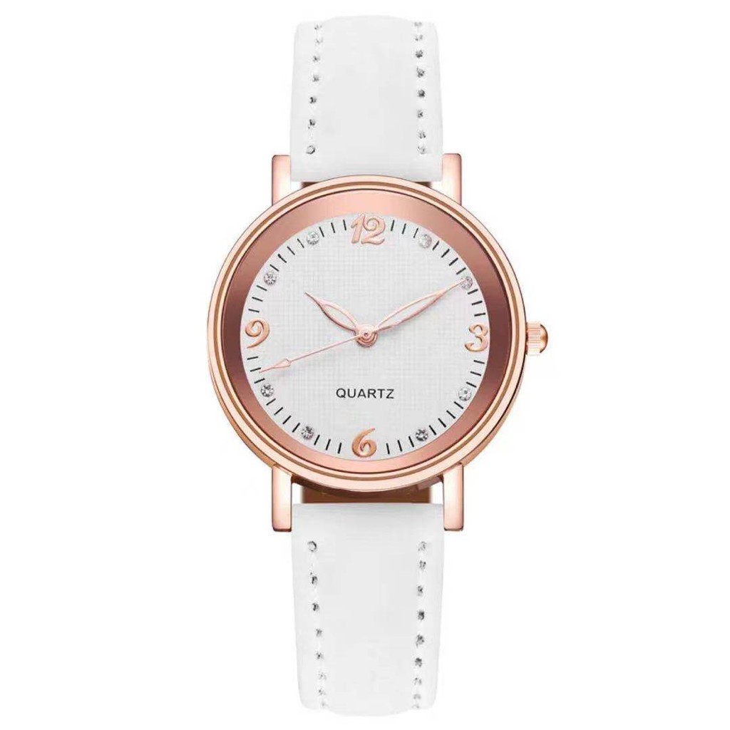 Jam Tangan Wanita Casual Analog Quartz Strap PU Fashion Korean / Jam Tangan Wanita Import