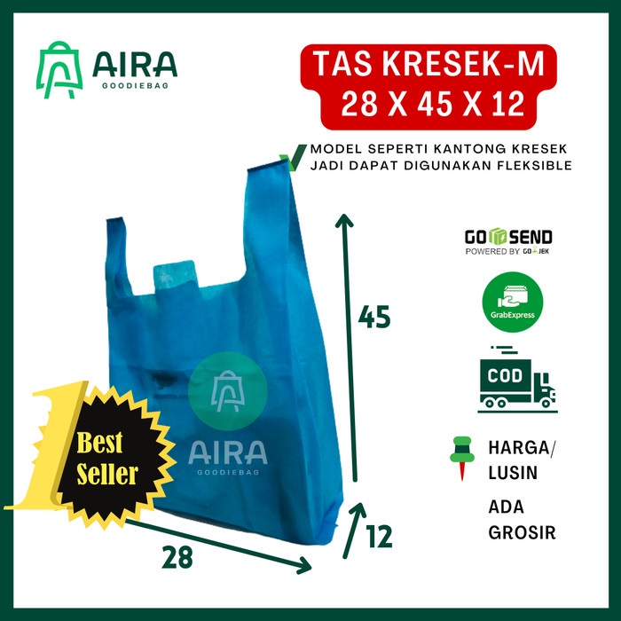 

PROMO tas kresek spunbond ukr 28 x 45 x 12 - REQUEST WARNA, KODI