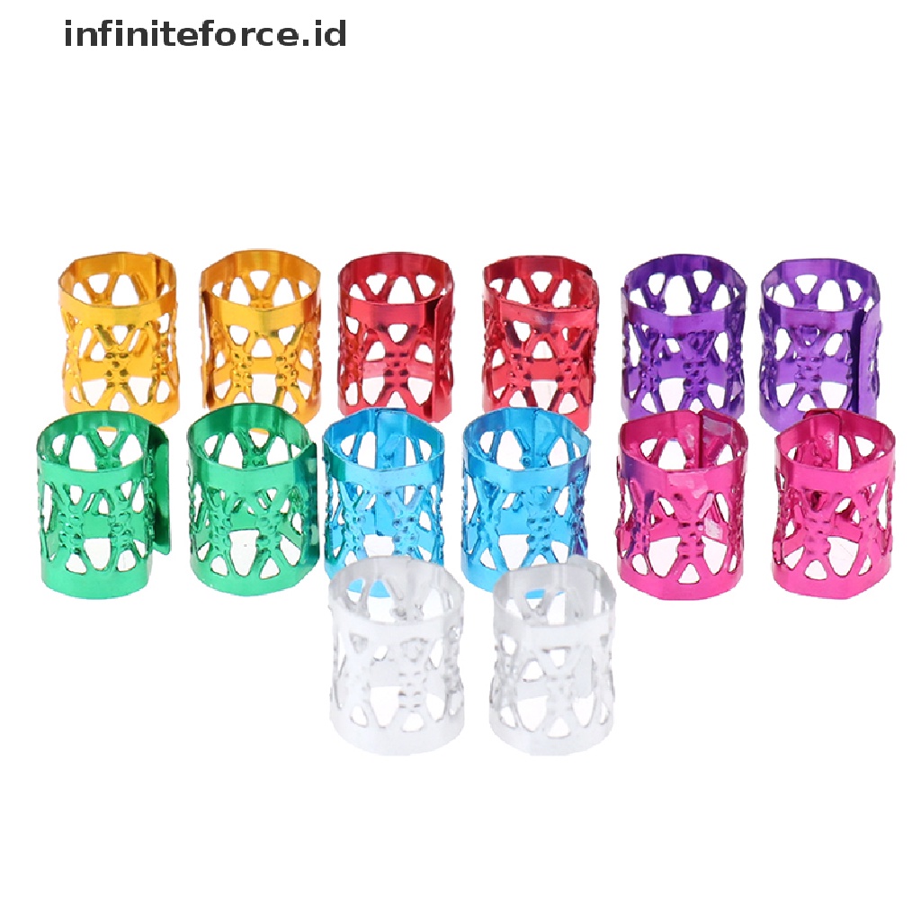 (Infiniteforce.Id) 100pcs / Set Cincin Cuffs Untuk Rambut Gimbal