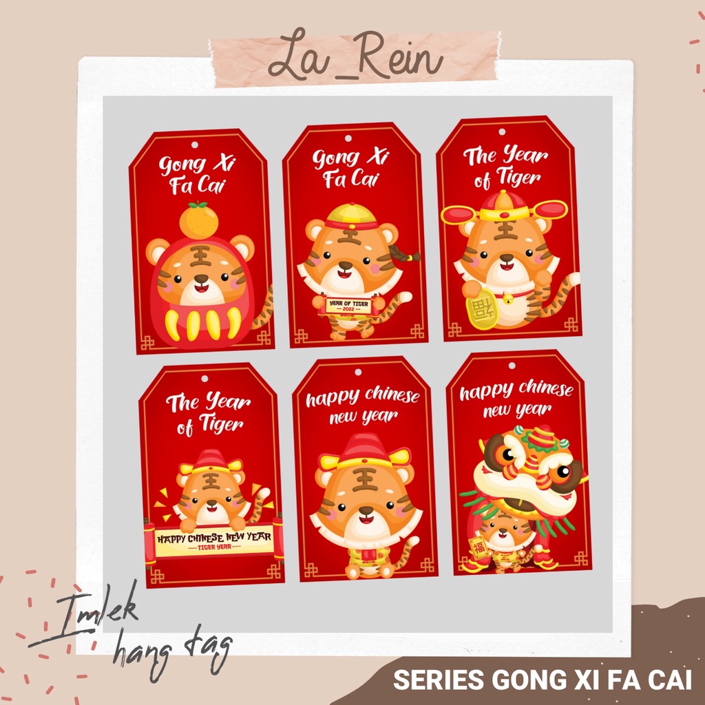 

NEW DESIGN!! HANG TAG CHINESE NEW YEAR/ IMLEK/KARTU/LABEL/MURAH/HAMPERS/KADO