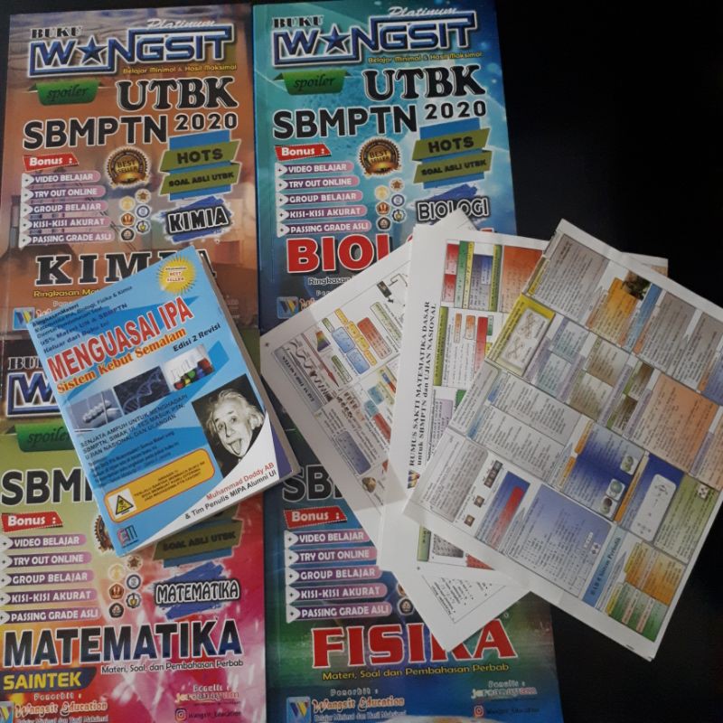 [PRELOVED] PAKET BUKU WANGSIT SAINTEK 2020+BUKU SKS SAINTEK+RUMUS SAKTI KIMIA, FISIKA, MATEMATIKA