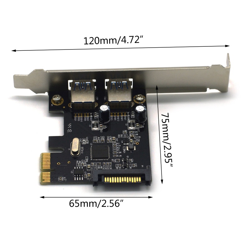 Kartu Ekspanding btsg 2port PCI-E to USB C 3.0, PCI Internal 5Gbps Untuk Express Type-C