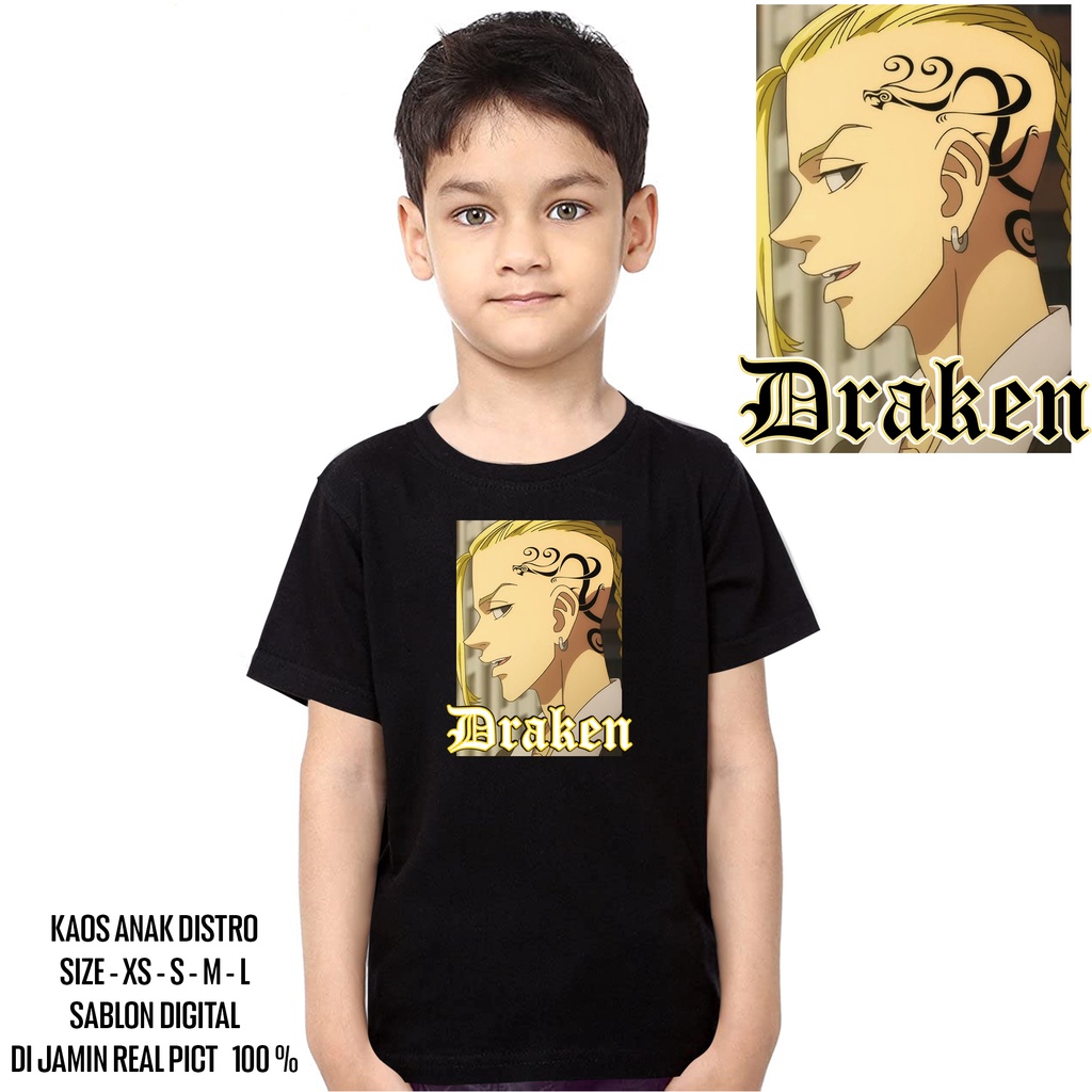 Baju Anak Draken TOKYO REVENGERS MANJI GANG TEAM VALHALLA Kaos Anime