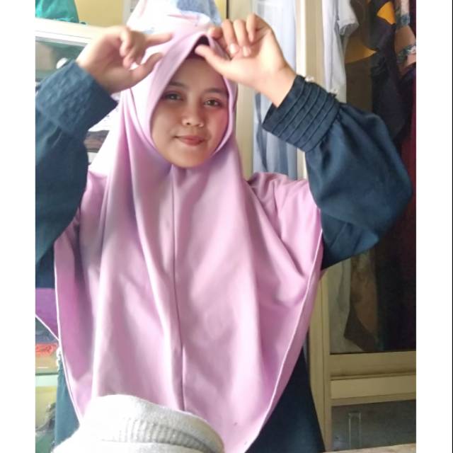 Kerudung kaos Sukmajaya kerudung ungu muda kerudung kaos berkualitas  kerudung kaos bagus murah