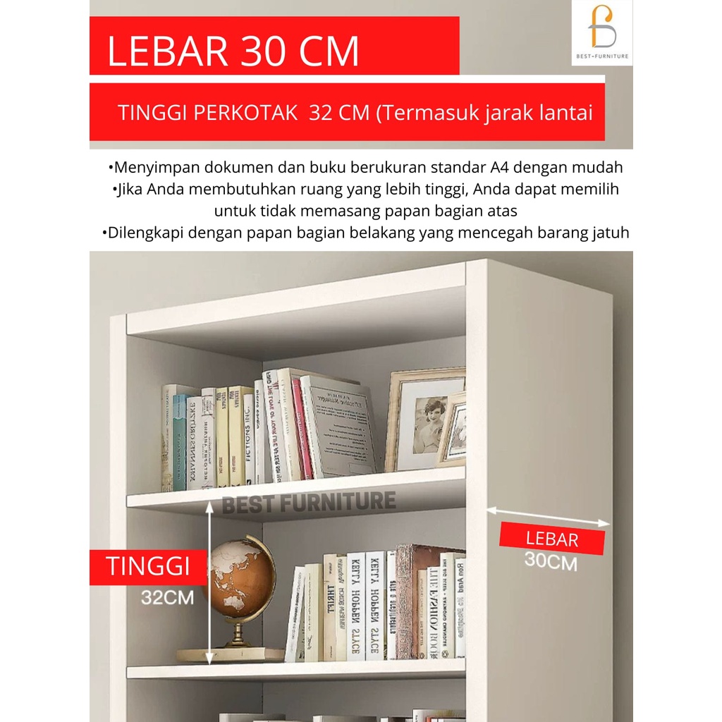 Best Rak Buku Rak Serbaguna Tempat Penyimpanan Modern Minimalis