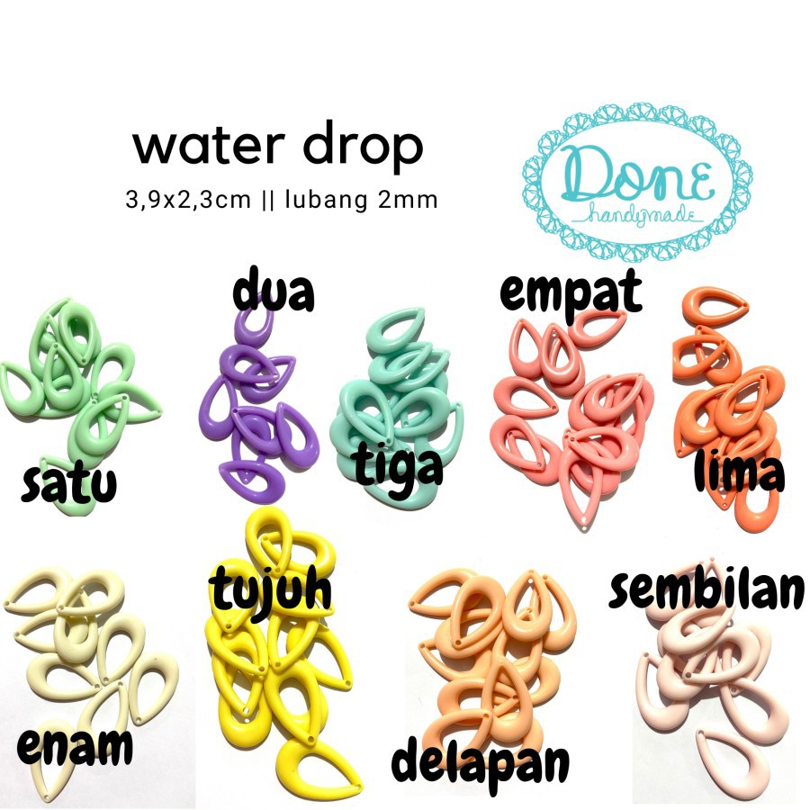 Water drop beads manik manik perhiasan wanita jewelry aksesoris