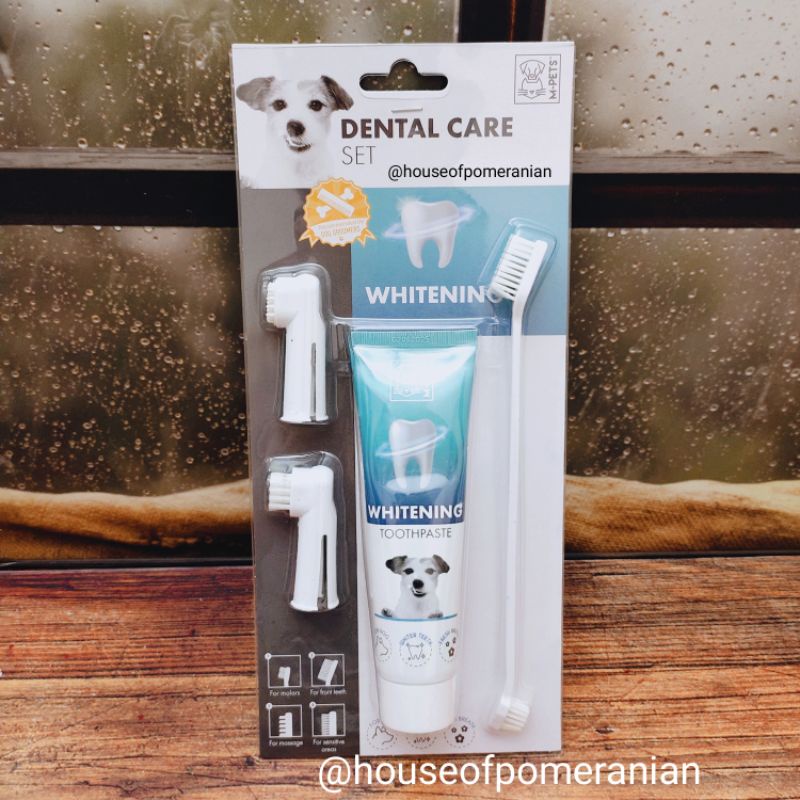 dental care set anjing pasta gigi sikat mpets dog tooth brush paste