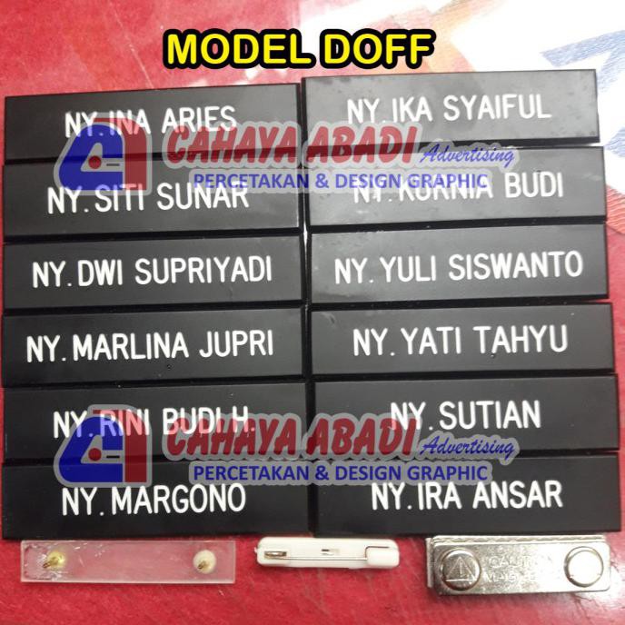 

Big Sale Nama dada atau Name Tag atau Papan Nama Nyonya - PENITI Cuci Gudang Awal Tahun