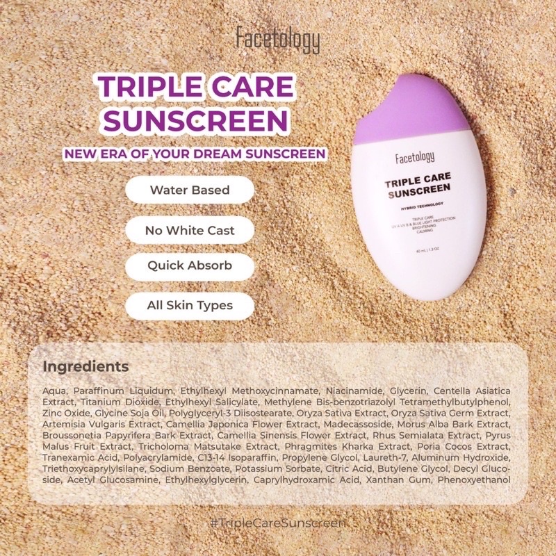 Facetology Triple Sunscreen Tasya Farasya