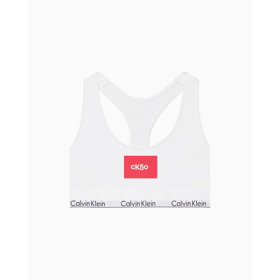 Calvin Klein - Ck50 Logo Lightly Lined Bralette Red/White