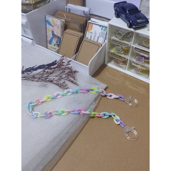 kalung masker akrilik rantai