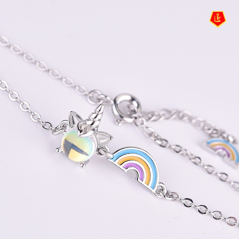 [Ready Stock]Elegant Colorful Unicorn Rainbow Bracelet