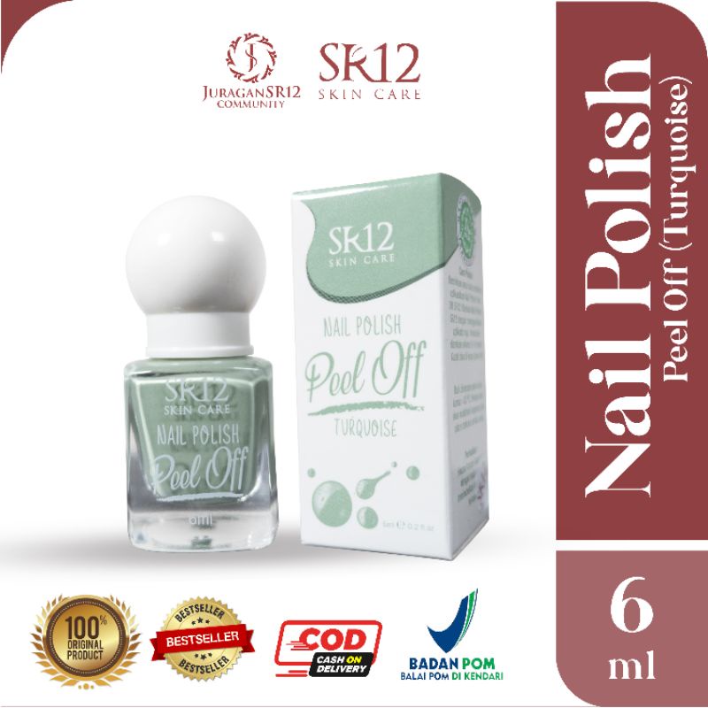 KUTEK SR12 HALAL / NAIL POLISH PEEL OFF / KUTEK KELUPAS WATER BASED NON ALKOHOL / CAT KUKU BPOM