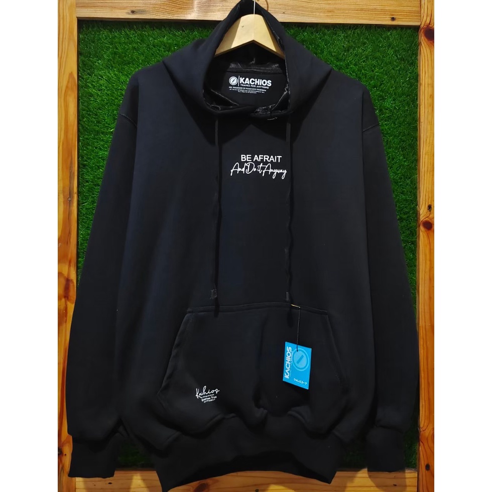 hoodie pria distro original aestethic brand KACHIOS warna hitam switer cowok keren terbaru 2022 hodie oversize premium