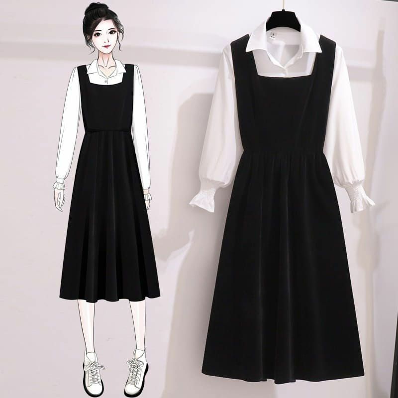 Midi Aleta Mini Dress Tunuk 2in1 Muslim Atasan Baju Remaja Wanita Korea