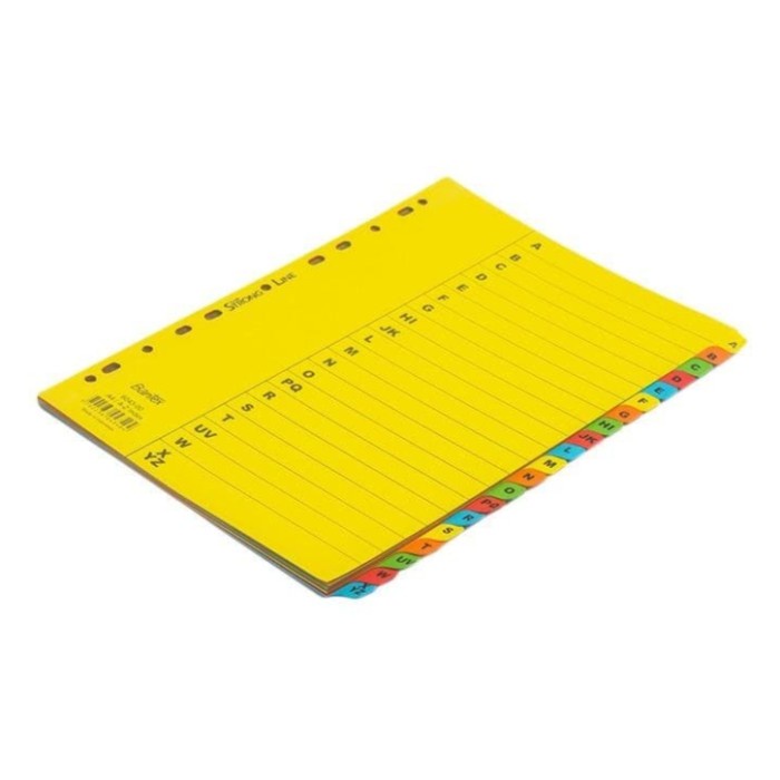 

Trendi Pembatas Divider Abjad A4 Bantex 6043 Limited