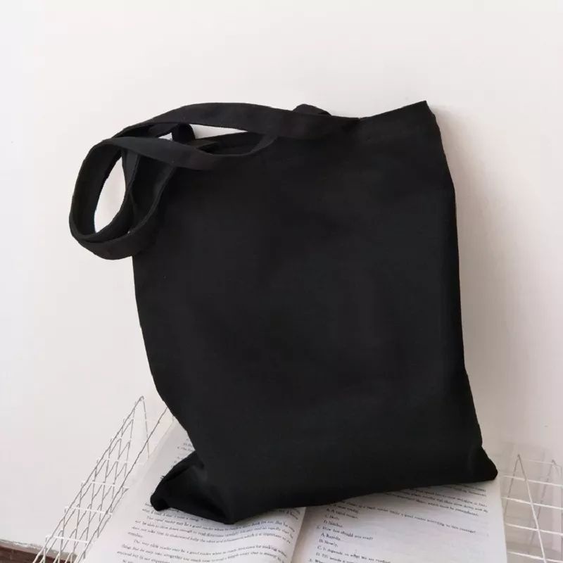 Tas Tote bag Pakai Resleting Ukuran Besar Tas Belanja Polyster