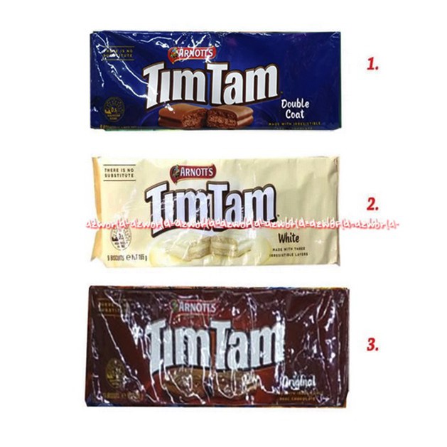 Arnott's Timtam White Original Double Coat 160gr Biscuit BIskuit Putih Tim Tam Australia