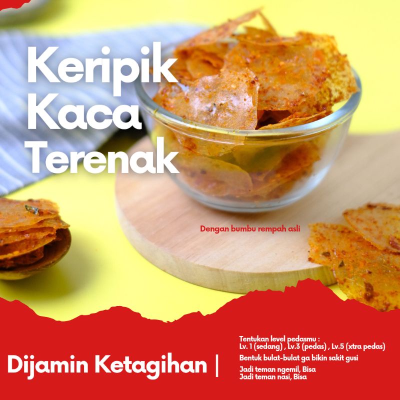 

DzakkirSnack-Keripik Kaca Kripca Ori & Pedas Daun Jeruk 50gr