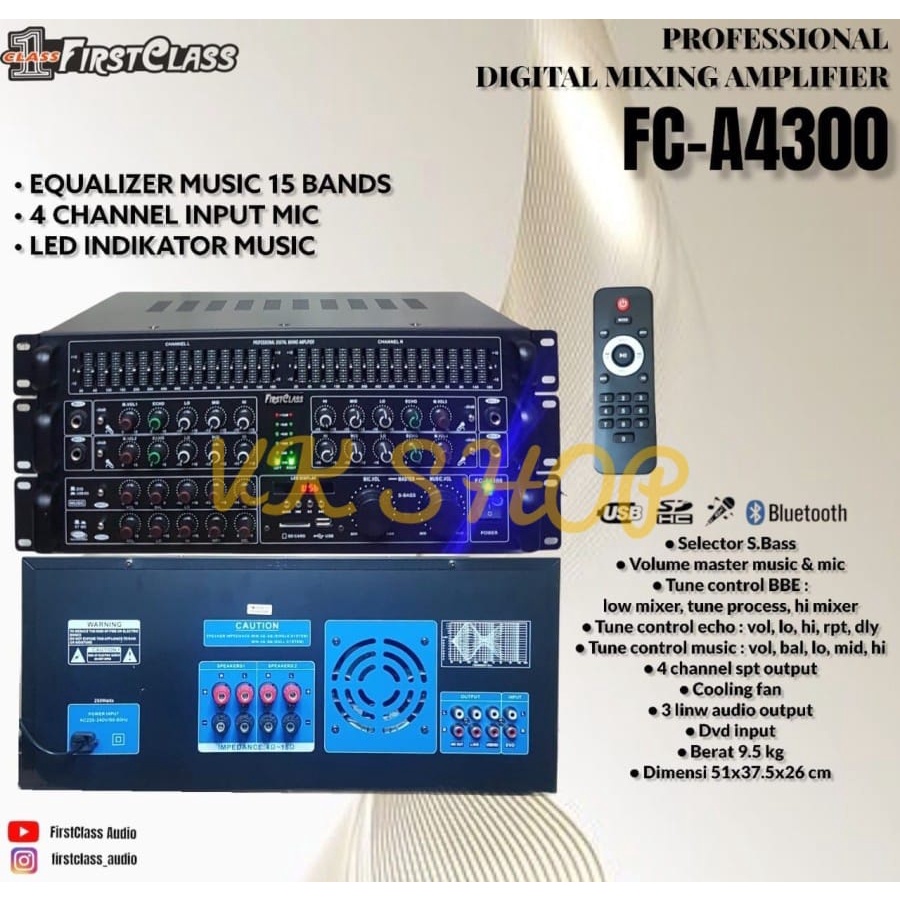 Audio Amplifier Firstclass FC A4300 / FCA 4300 / FCA4300