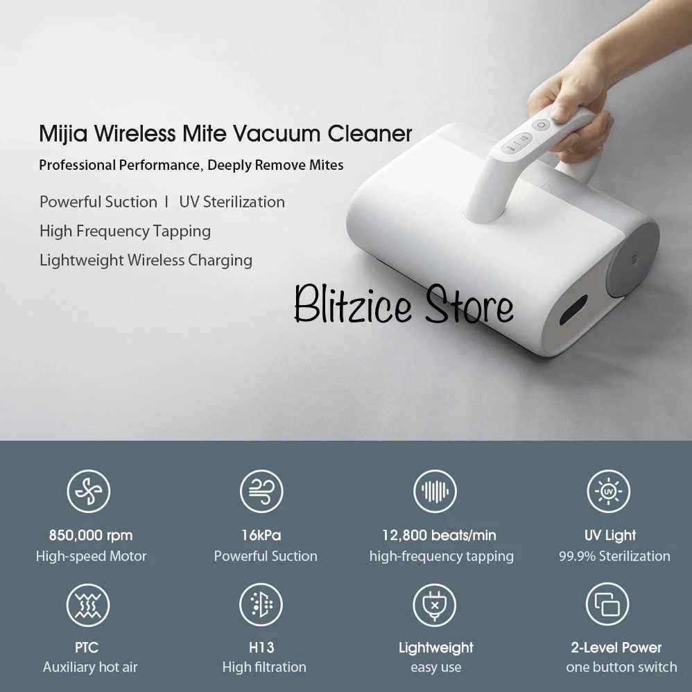 Jual Original Mijia Wireless UV Dust Mite Vacuum Cleaner Pembasmi