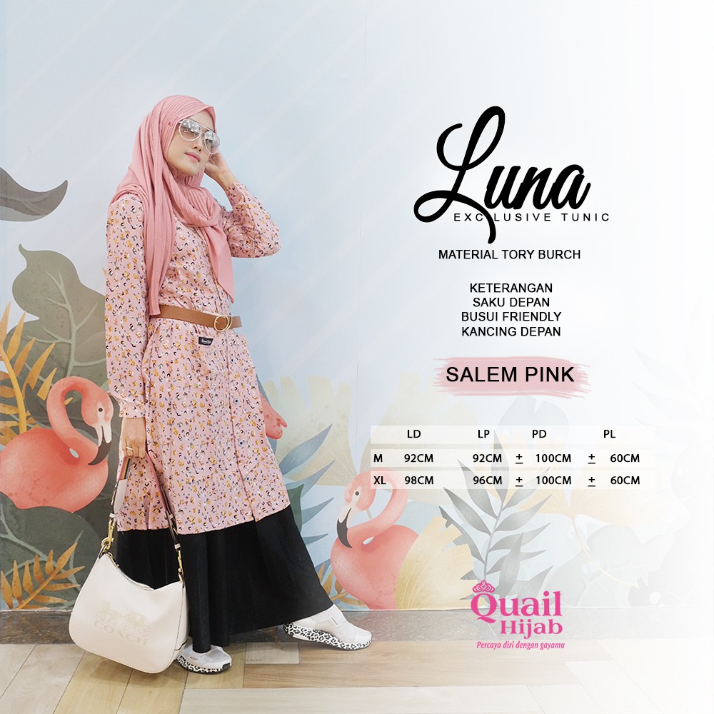LUNA TUNIK QUAIL - HIJAB INSTAN | ORIGINAL QUAIL tunik