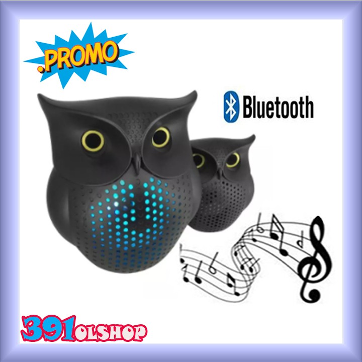 SPEAKER TECKYO 777 j BLUETOOTH Karakter Burung Hantu Hitam