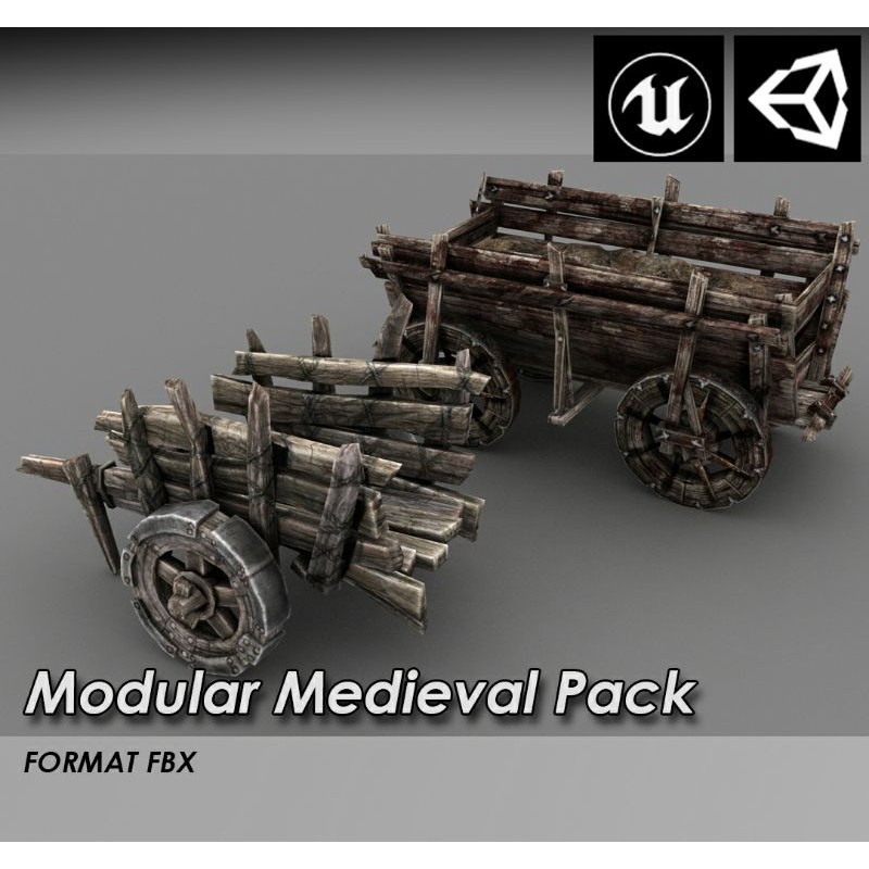 3D Game Asset Mega Pack 300 Medieval/Fantasy untuk Unreal dan Unity3D