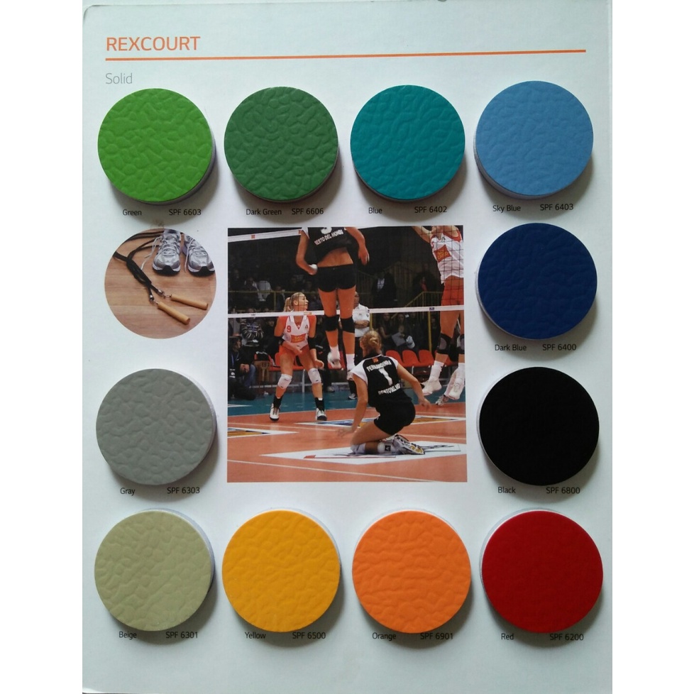 Vinyl Lantai Roll Rexcourt Khusus untuk Lapangan Futsal / Basket