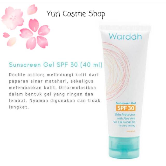wardah sunscreen gel