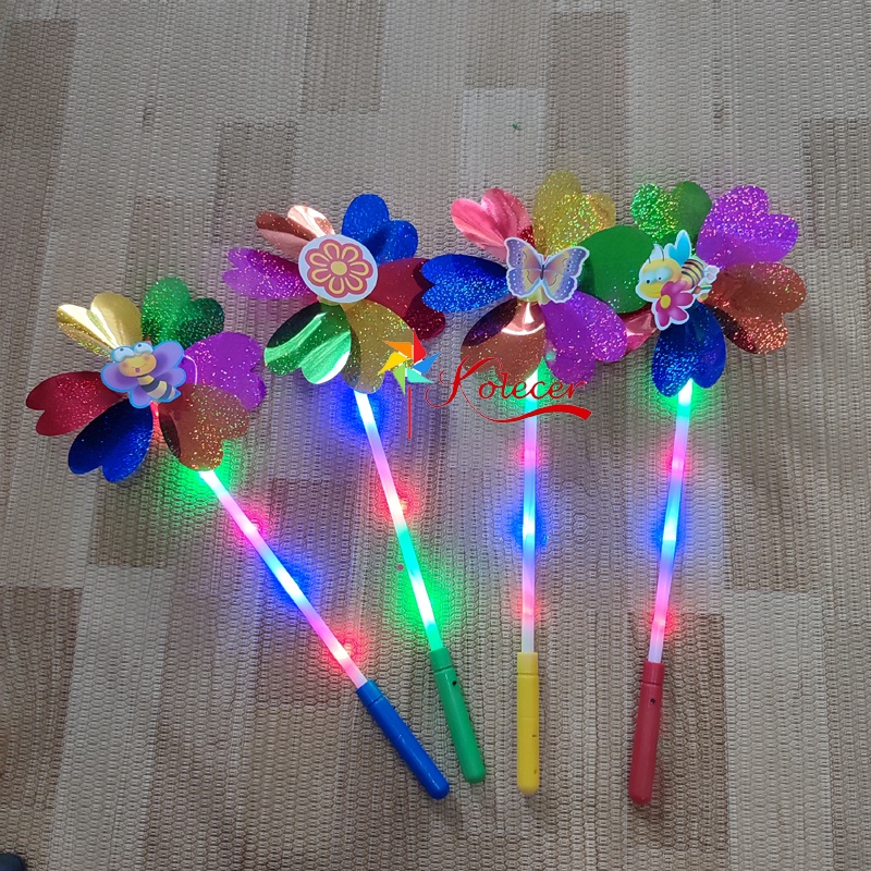 Kincir Angin Mainan Kolecer Lampu LED