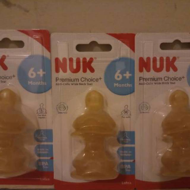 Nuk nipple dot wide neck latex silicon