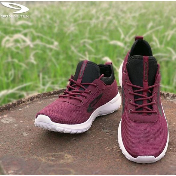 SEPATU 910 NINETEN YASEI 1.5 MERAH MARUN HITAM PUTIH