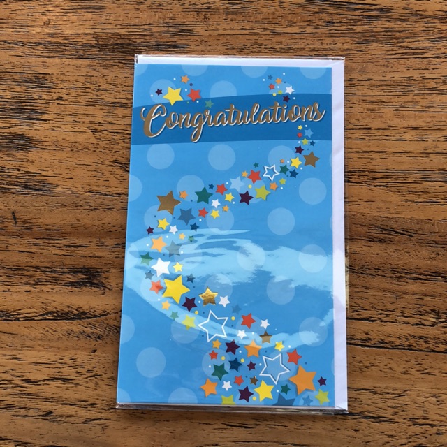 

Congratulation card (blue)