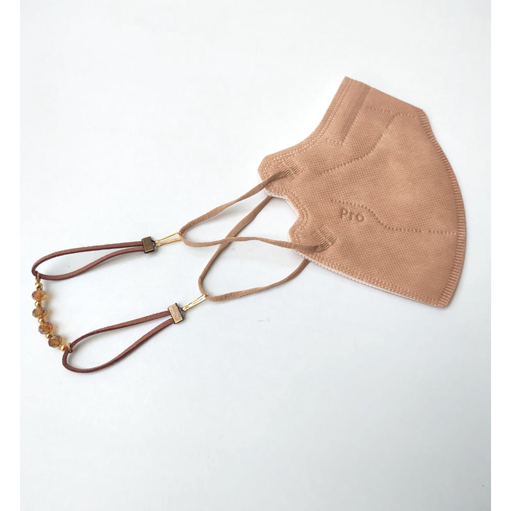 CONNECTOR MASK HIJAB TALI MASKER SUEDE KRISTAL