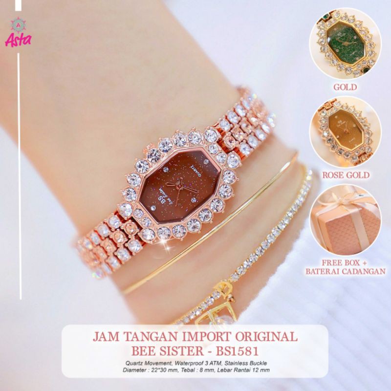 Jam Tangan Wanita Analog Bee Sister Original BS1581