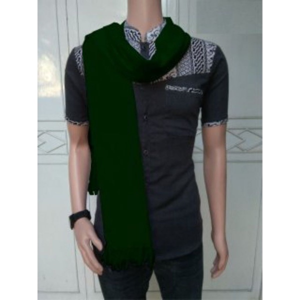 Sorban Panjang Hijau Polos Rida Solo Surban Habib Rumbay Rayon Cod