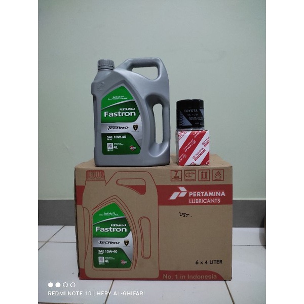 OLI PERTAMINA FASTRON TECHNO 10W 40+FILTER OLI