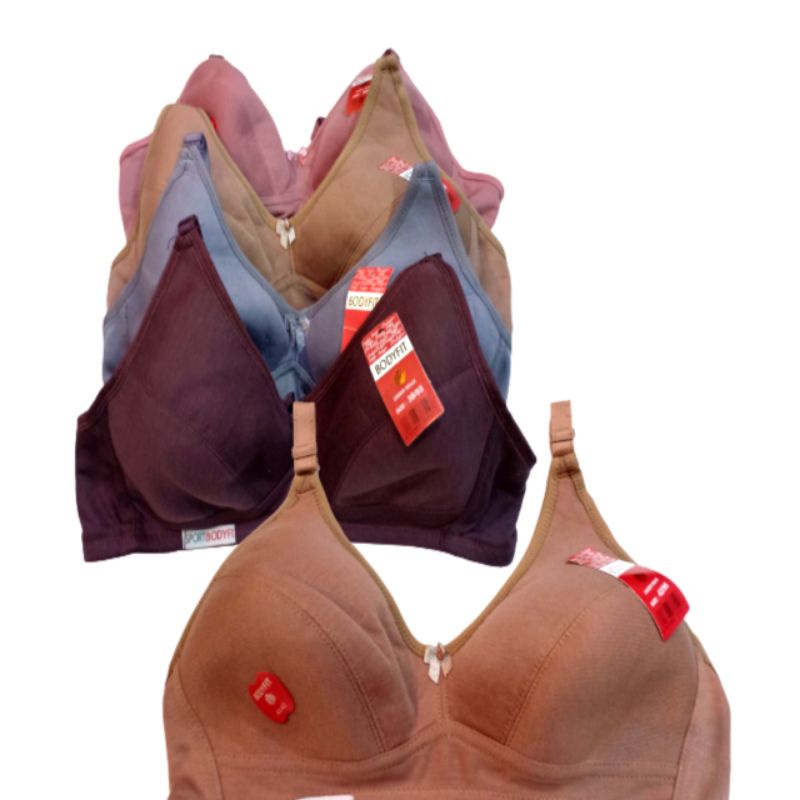 Bra tanpa busa bodyfit  kait 2 &amp; kait 3 reguler  bahan tebal dan lembut