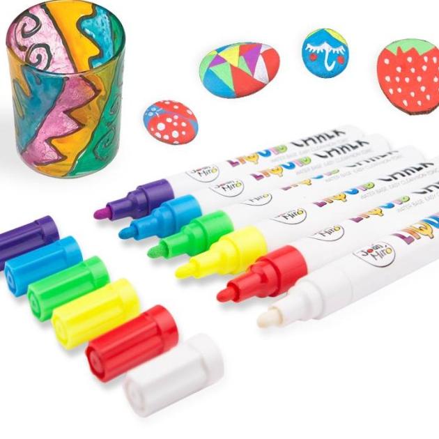 

JOAN MIRO 6 COLOR LIQUID CHALK MARKER DUSTFREE SPIDOL KAPUR TANPA DEBU