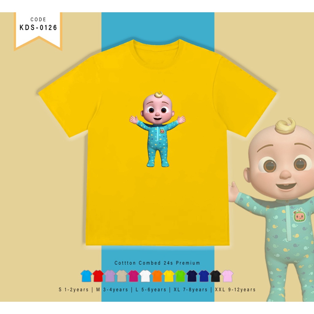 T-SHIRT KIDS / KAOS ANAK-ANAK BERGAMBAR COCO MELON / CUSTOM BIRTHDAY / MURAH